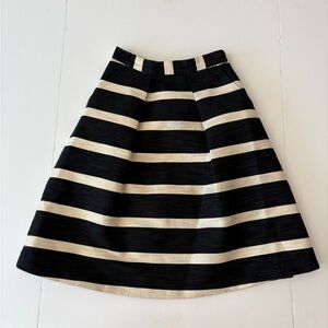 Hutch Black and Gold Striped A-Line Skirt Size 2